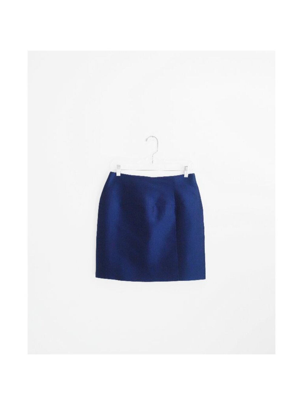 Vtg 00s Y2K Marni Blue Cotton Silk Structured Skirt sz IT 42 US 6